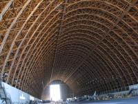 Inside hangar