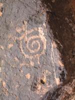 Spiral petroglyph
